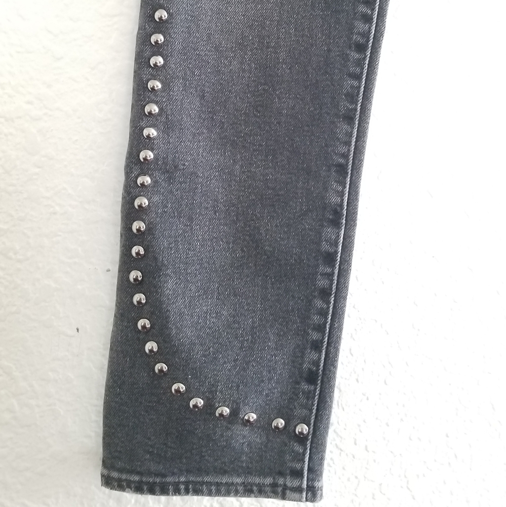 Levi's Made & Crafted Cigarette Slim Mid Rise Cropped Ankle Jeans Size 2… - Picture 6 of 14